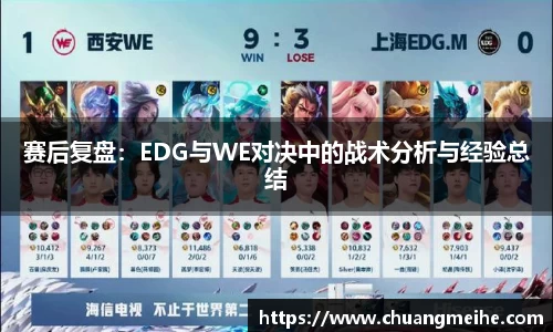 赛后复盘：EDG与WE对决中的战术分析与经验总结